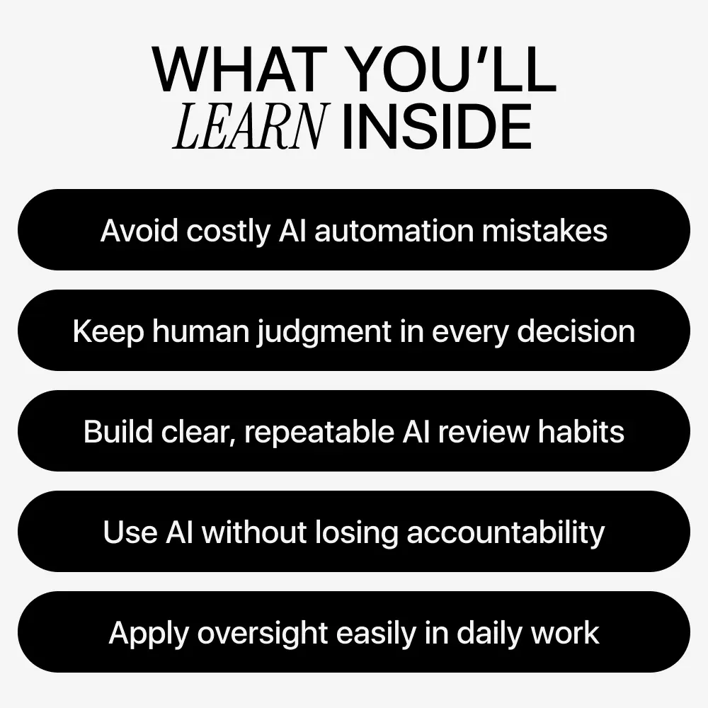 Using AI Without Giving Up Control | Practical AI Guide for Human Oversight, Responsible Automation & Ethical AI Use | Digital Download eBook - Image 4
