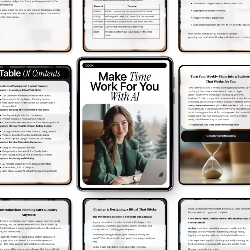 Make Time Work for You with AI: The Ultimate eBook for AI for Creating a Weekly Planning Ritual, Boost Productivity, and Master Your Week - Image 5