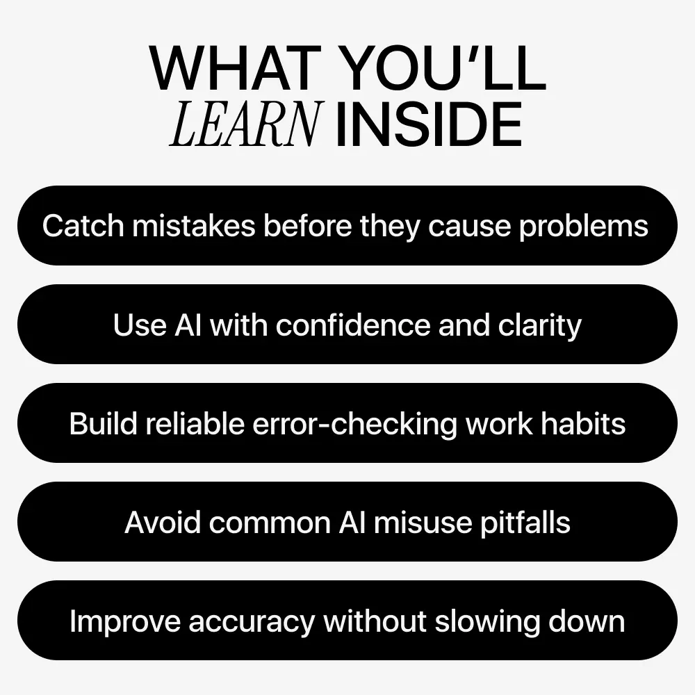 Making Fewer Mistakes in a World of Smart Tools – Practical AI Guide, Error Reduction eBook, Digital Download for Smarter Work, Better Decisions & Modern Productivity - Image 4