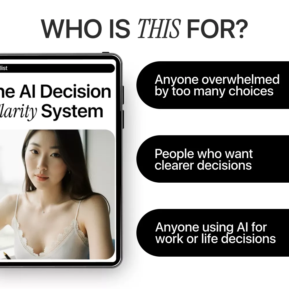 The AI Decision Clarity System | Smart Decision-Making Checklist, AI Prompt Guide, Productivity & Life Choices Digital Download - Image 5