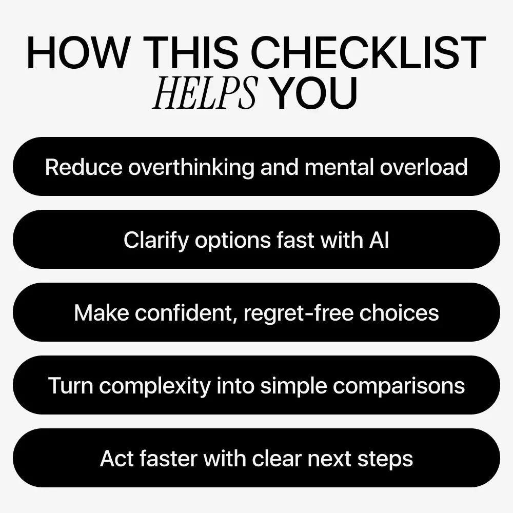 The AI Decision Clarity System | Smart Decision-Making Checklist, AI Prompt Guide, Productivity & Life Choices Digital Download - Image 4