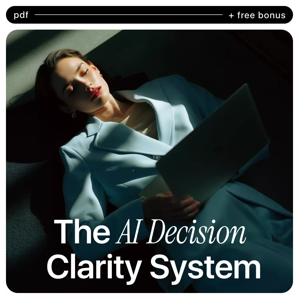 The AI Decision Clarity System | Smart Decision-Making Checklist, AI Prompt Guide, Productivity & Life Choices Digital Download