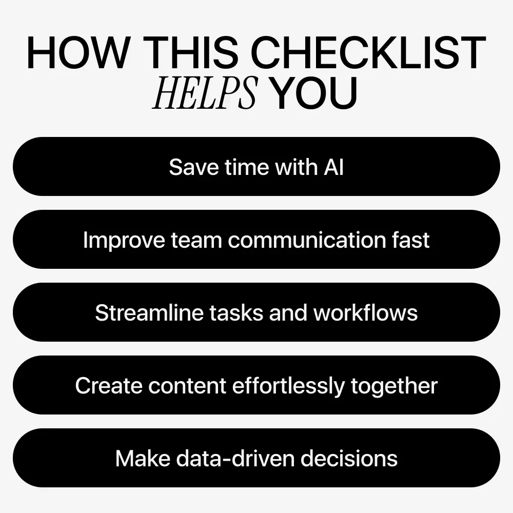 Next-Gen AI for Teams: Your Go-To Checklist | New AI Tools for Teams to Boost Collaboration, Productivity & Smarter Workflows - Image 4