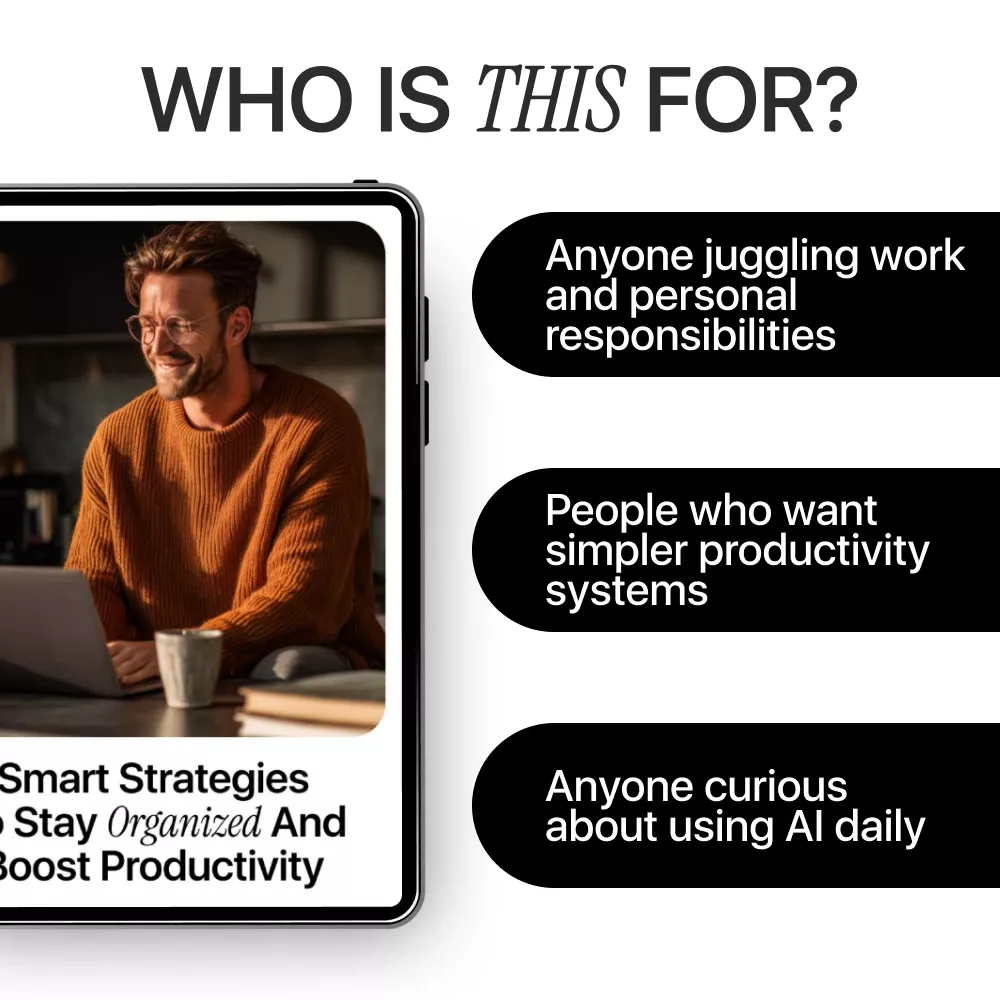 Smart Strategies to Stay Organized and Boost Productivity | Digital eBook Guide on how to use ai to stay organized | Productivity & Workflow Planner - Image 6