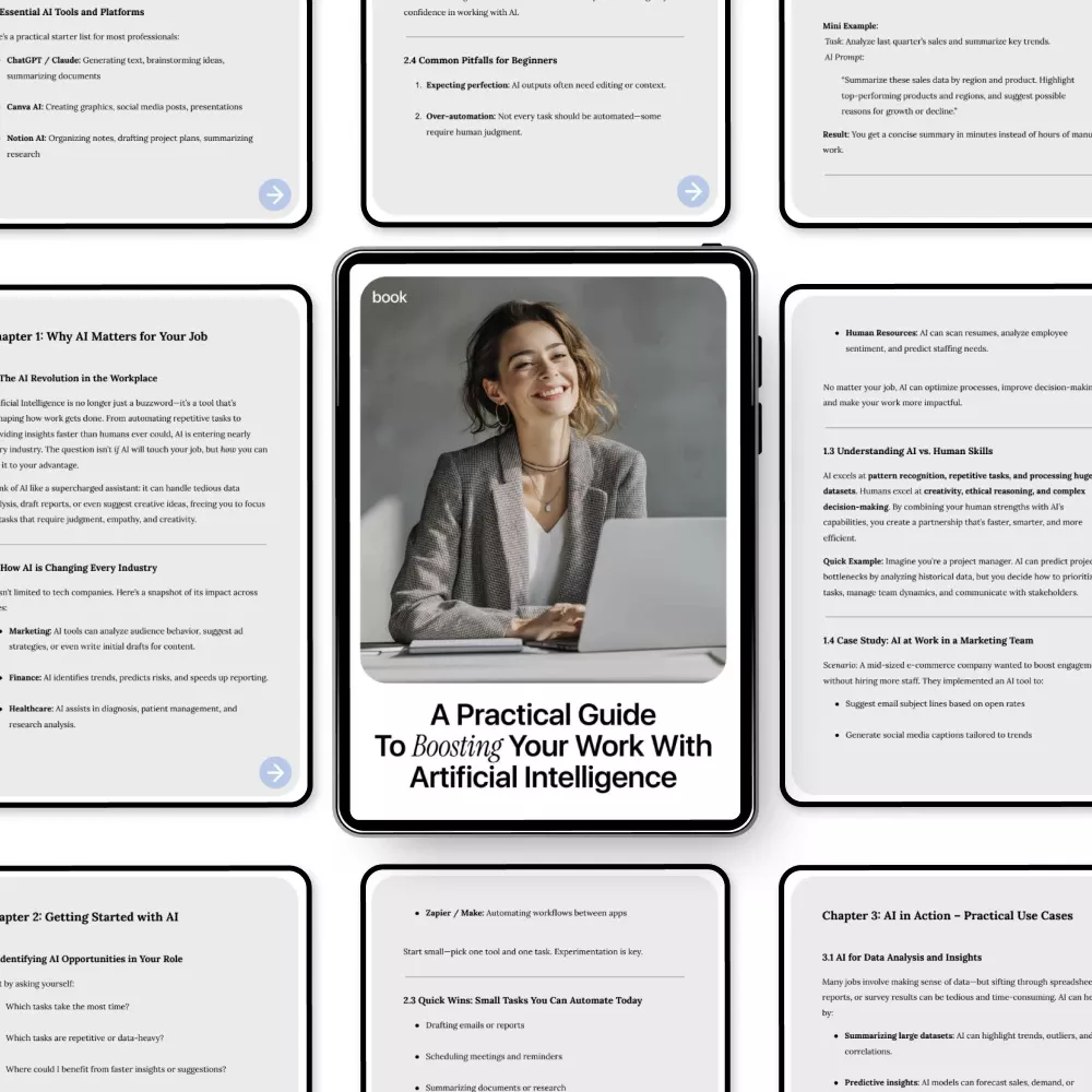 A Practical Guide to Boosting Your Work with Artificial Intelligence | Ebook for Professionals | how to learn ai for your current job - Image 5
