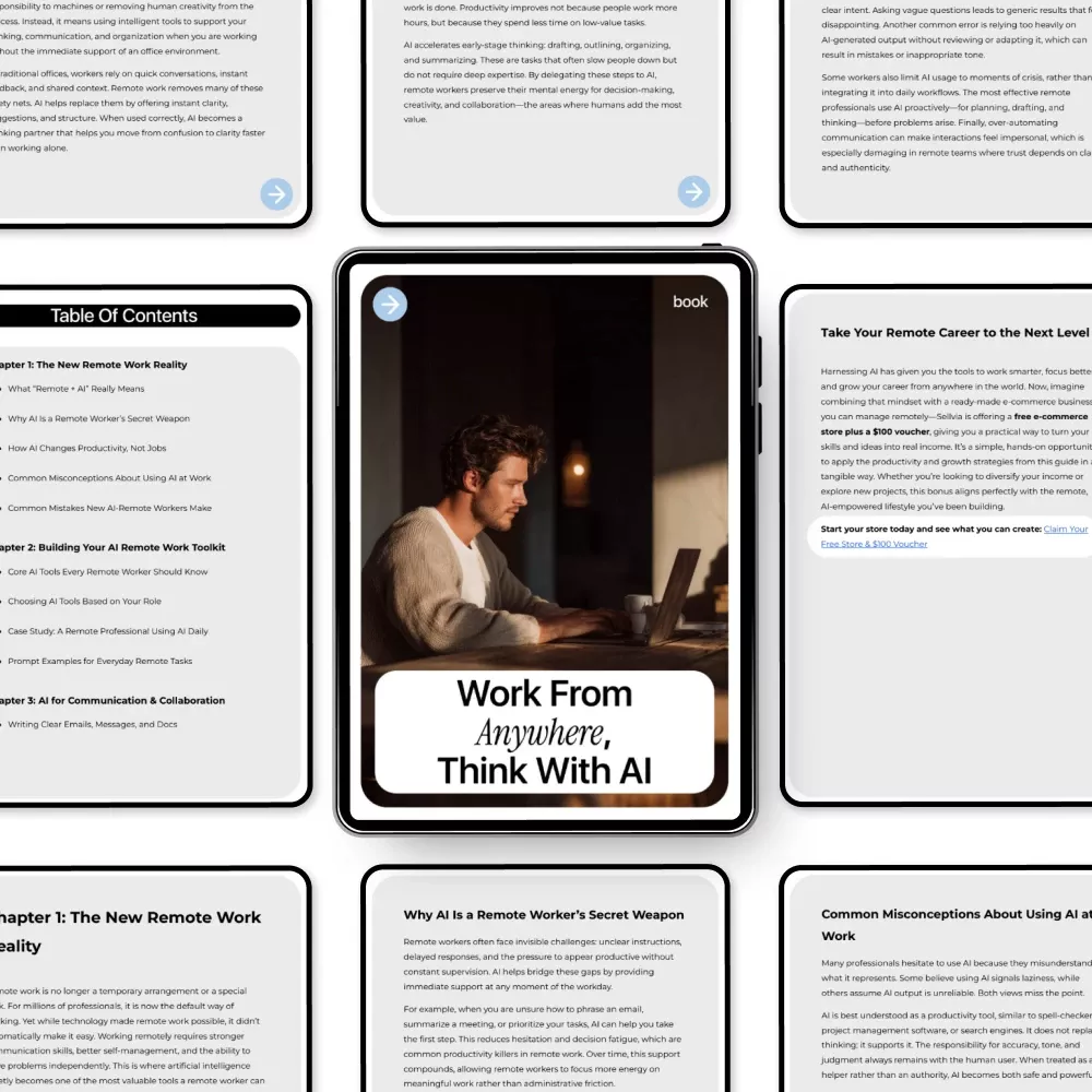 Work From Anywhere, Think With AI | Remote Work eBook Guide on how to use ai to work remotely effectively - Image 5