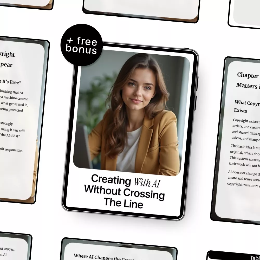 Creating with AI Without Crossing the Line – Digital Guide, eBook, and Checklist for Ethical AI Art, Copyright Protection, and Creative Inspiration