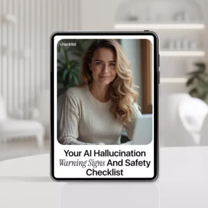 Your AI Hallucination Warning Signs and Safety Checklist | AI Fact-Checking Guide, AI Safety Checklist, Digital Download for Smarter AI Use