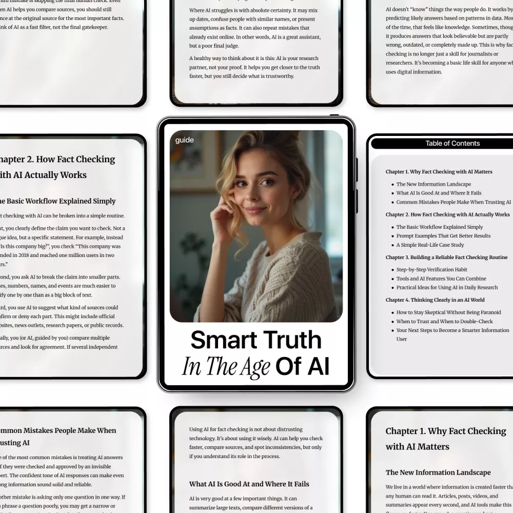 Smart Truth in the Age of AI – Fact Checking with AI Guide, Digital Download eBook for Critical Thinking, Online Research & Information Literacy - Image 5