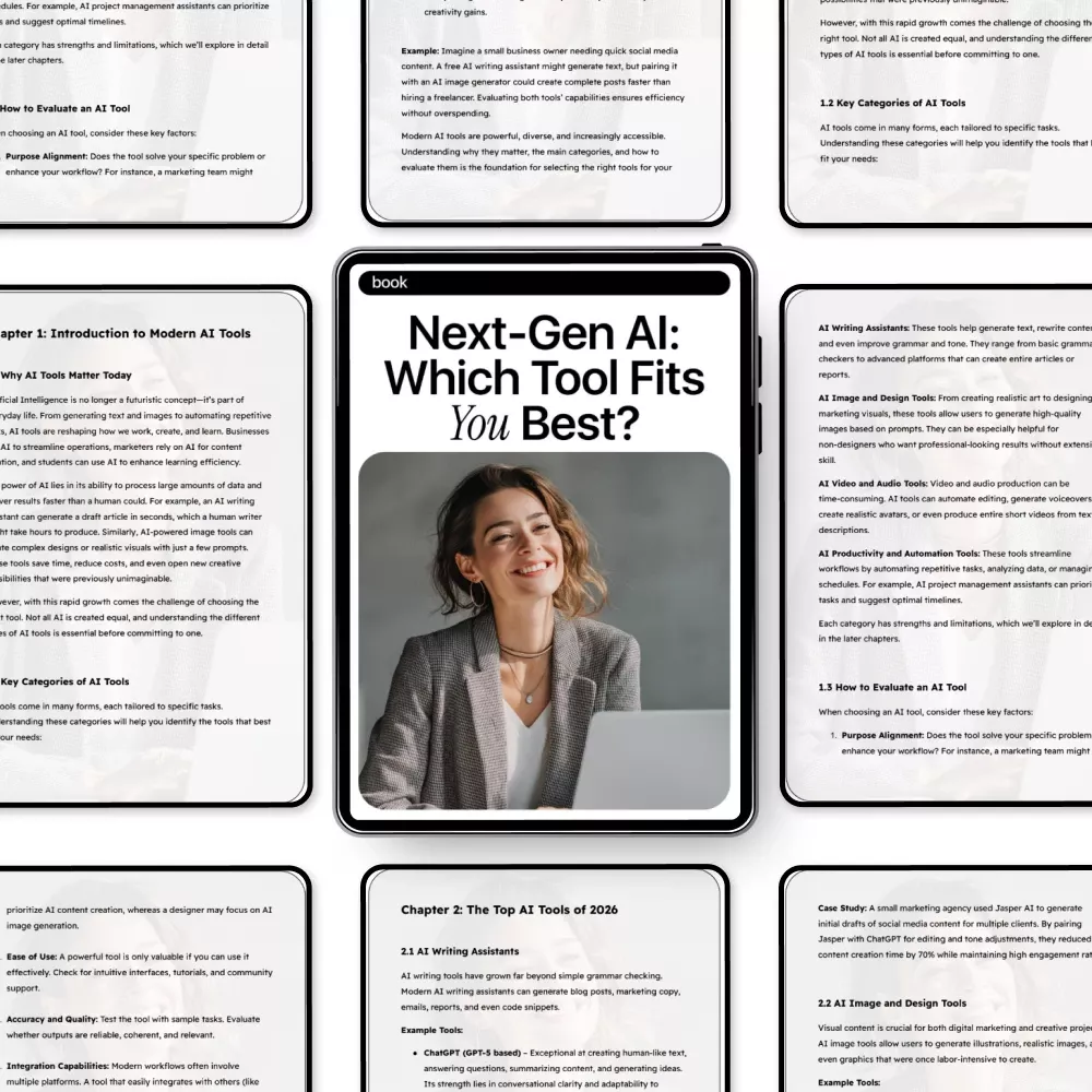 Next-Gen AI: Which Tool Fits You Best – Ultimate AI eBook, new ai tools comparisons, Digital Download for Choosing the Right AI Tools - Image 5