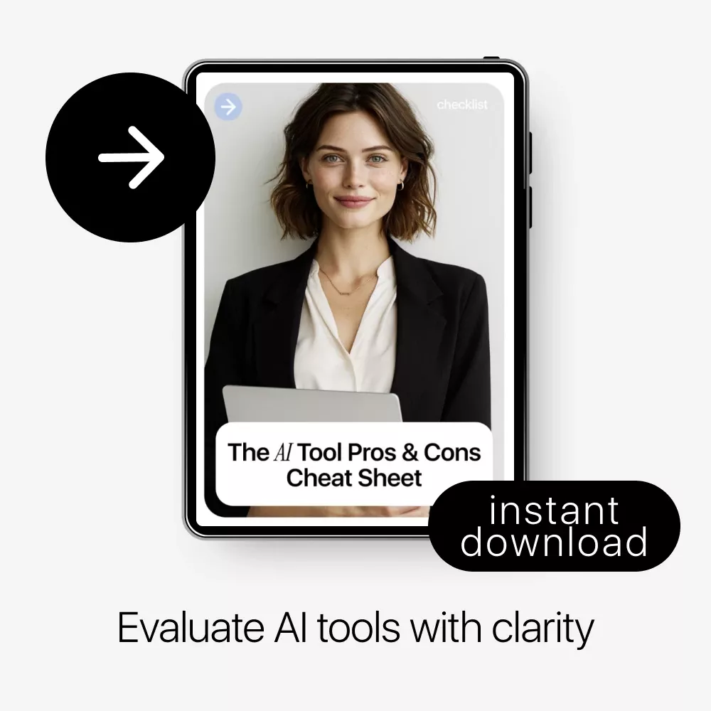The AI Tool Pros & Cons Cheat Sheet | Checklist for Evaluating New AI Tools Pros and Cons | Smart AI Decision Guide - Image 3