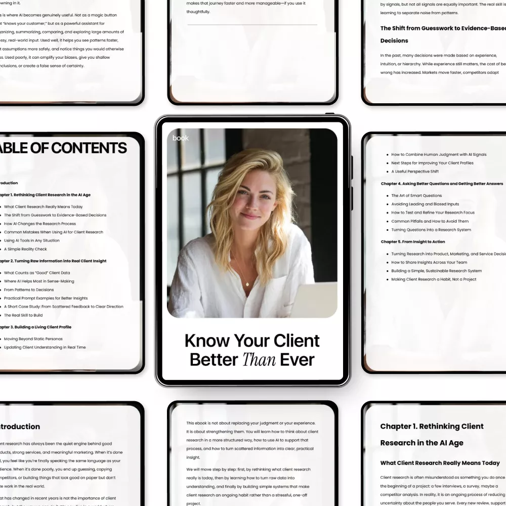 Know Your Client Better Than Ever – Practical eBook for Smarter Decisions Using Client Research with AI - Image 5