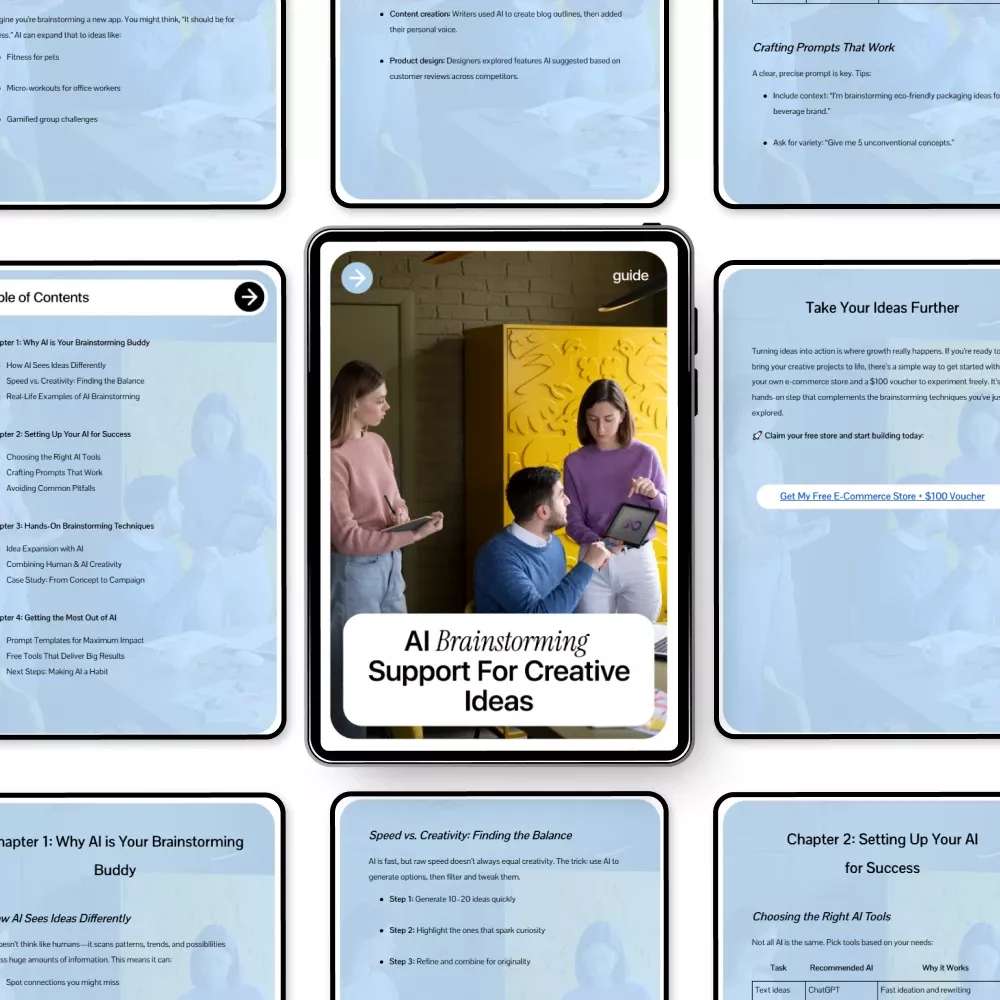 AI Brainstorming Support for Creative Ideas | Digital Guide for Content Creators, Marketers & Entrepreneurs | Smart AI Brainstorming Support Toolkit - Image 5
