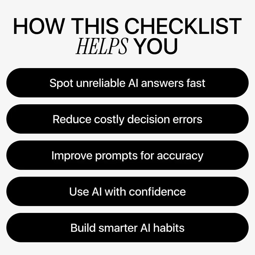 Spotting and Fixing AI Chatbot Accuracy Issues – Practical Checklist for Catching ai chatbot response accuracy issues, Improving AI Output, and Making Smarter Decisions with Chatbots - Image 4