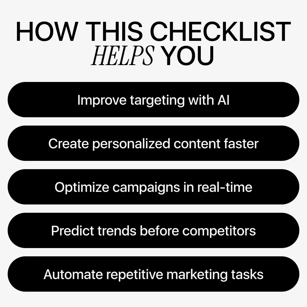 AI-Powered Marketing for Smarter Campaigns Checklist | ai use cases for marketing teams | Digital Marketing Strategy Download - Image 4