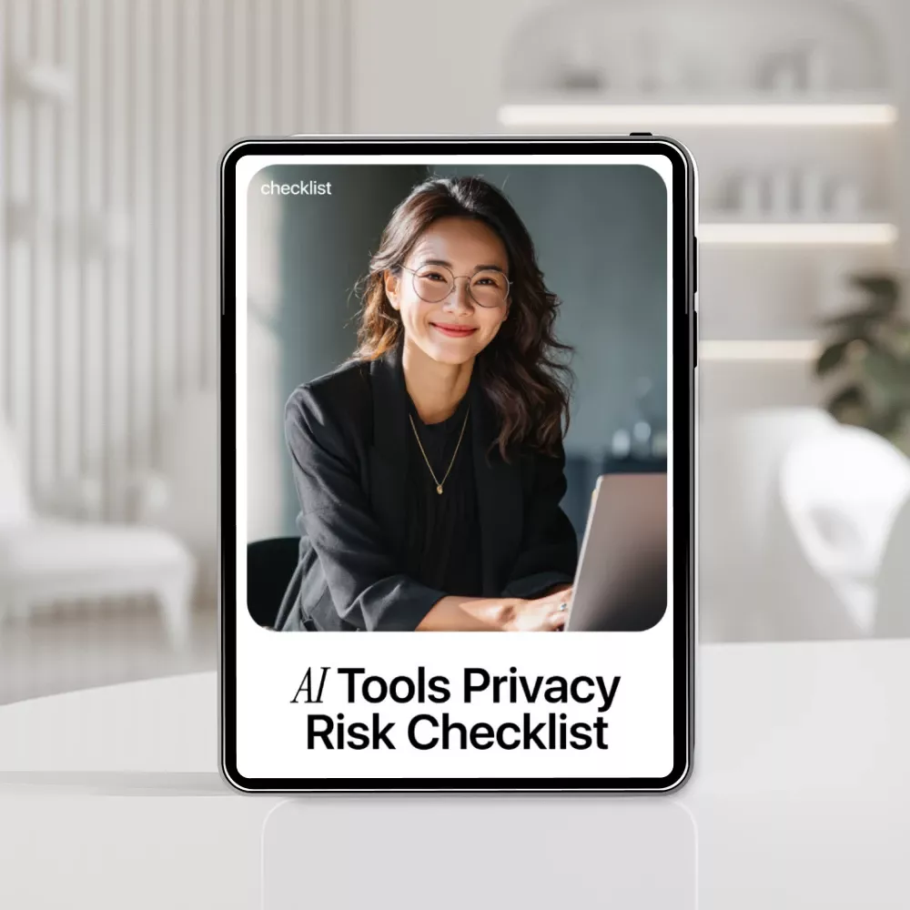 AI Tools Privacy Risk Checklist | Essential Digital Safety Guide for Using New AI Tools, Preventing Privacy Risks & Protecting Your Data (Printable & Digital Download)