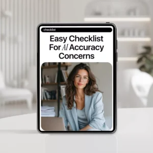 Easy Checklist for AI Accuracy Concerns – Printable & Digital Download | New AI Tools Accuracy Checklist | AI Accuracy Concerns Guide for Smarter, Safer Use