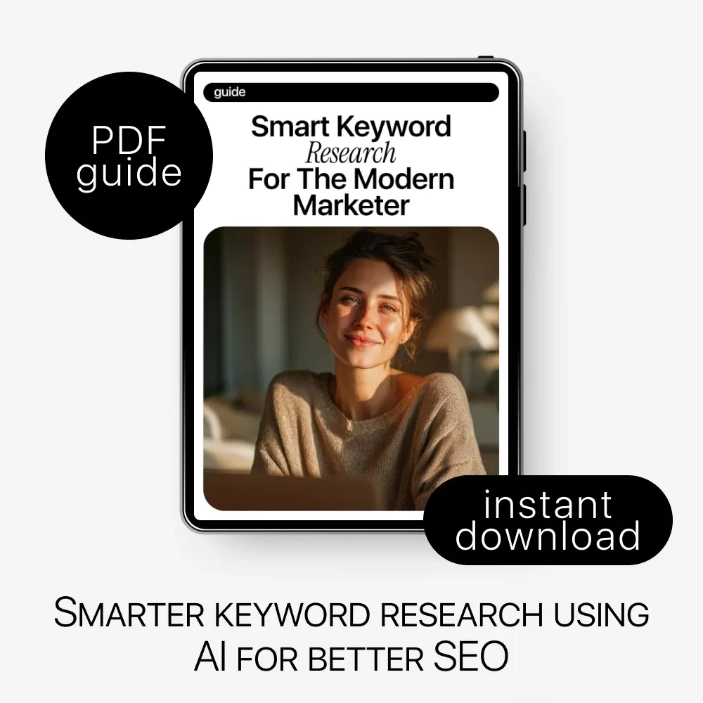 Smart Keyword Research for the Modern Marketer – AI Keyword Research Guide, SEO Strategy eBook for Content Creators, Digital Marketing Download - Image 3