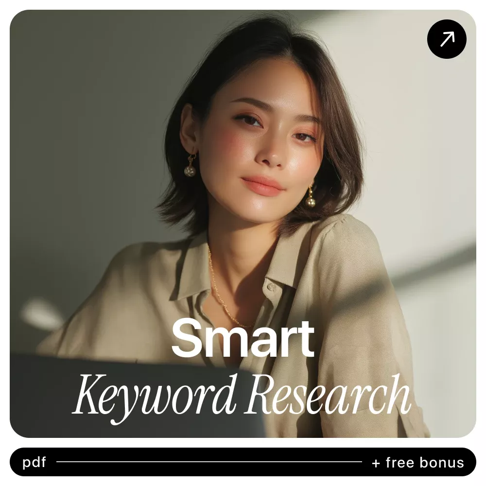 Smart Keyword Research for the Modern Marketer – AI Keyword Research Guide, SEO Strategy eBook for Content Creators, Digital Marketing Download