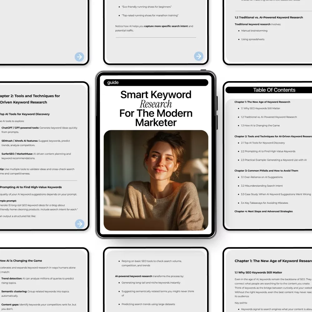 Smart Keyword Research for the Modern Marketer – AI Keyword Research Guide, SEO Strategy eBook for Content Creators, Digital Marketing Download - Image 5