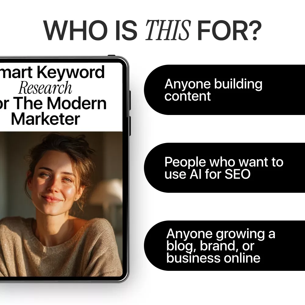 Smart Keyword Research for the Modern Marketer – AI Keyword Research Guide, SEO Strategy eBook for Content Creators, Digital Marketing Download - Image 6