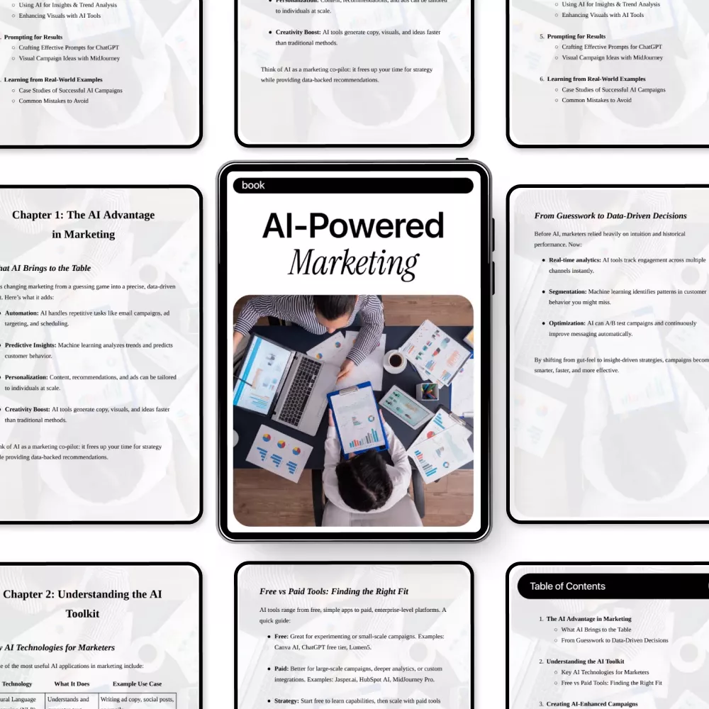 AI-Powered Marketing | Modern Marketing Strategy eBook for Marketers | Digital Download Guide for Using ai in marketing campaigns | AI Copywriting, Trend Analysis & Prompting Toolkit - Image 5