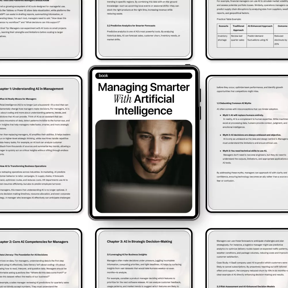 Managing Smarter with Artificial Intelligence | Practical AI Skills for Managers Ebook | Leadership, Strategy & Decision-Making Guide - Image 5