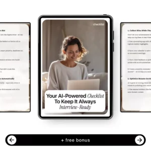 Your AI-Powered Checklist to Keep It Always Interview-Ready – How to Use AI to Update Your Resume Regularly | Digital Download Guide & Checklist