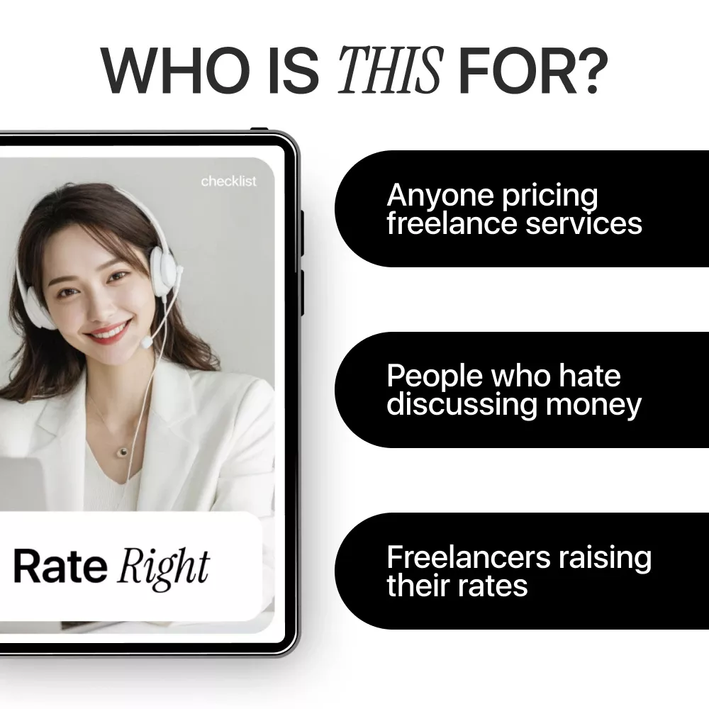 Rate Right | Freelance Pricing Checklist with ai for setting freelance rates, Confident Rates, Smart Pricing Strategy - Image 5