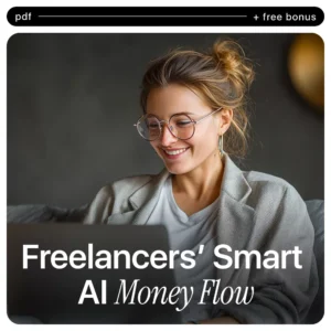 Freelancers’ Smart AI Money Flow | Digital Checklist for Freelancer Income Tracking with AI, Simple Cash Flow Organization & Smarter Monthly Planning