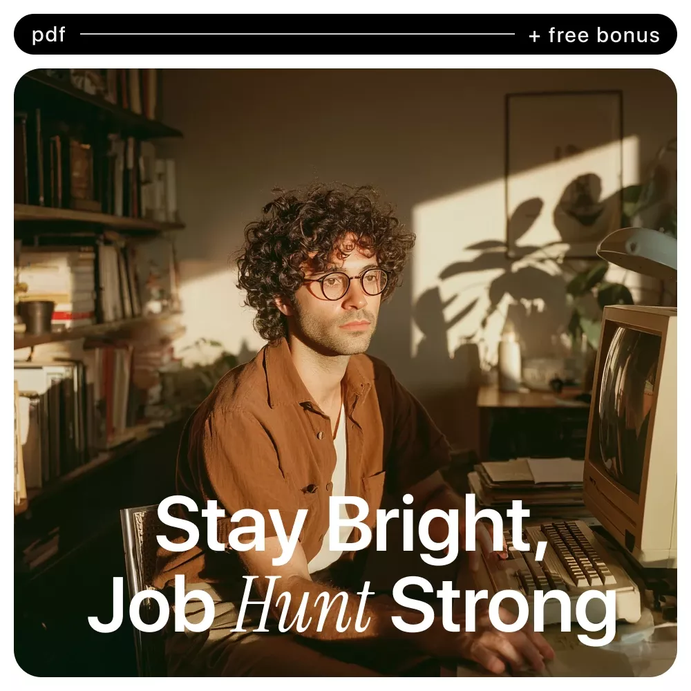 Stay Bright, Job Hunt Strong: AI for Staying Positive During a Long Job Search Checklist | Daily Positivity, Motivation & Career Growth Guide